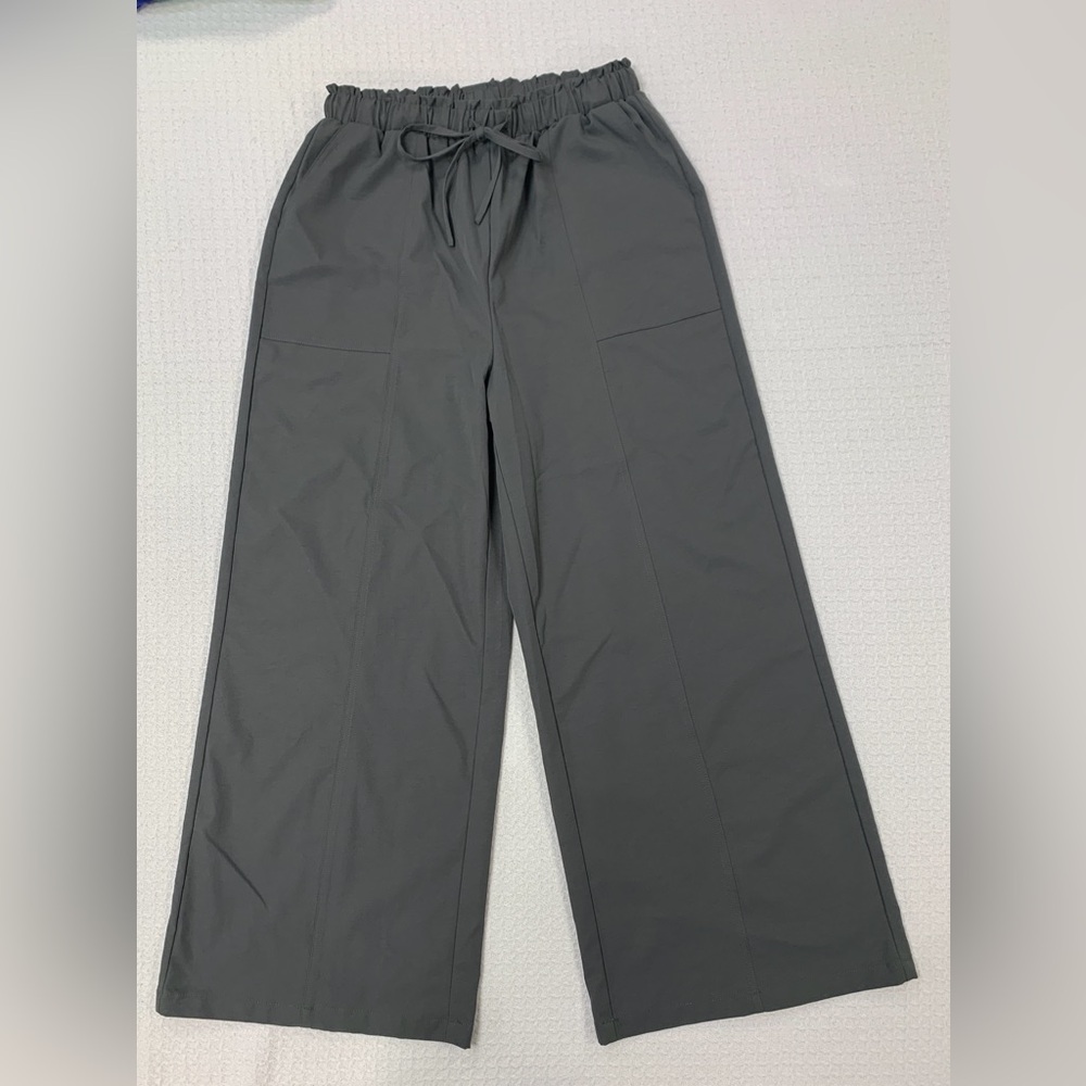 Women's Olive Wide-Leg Pants